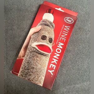Sock monkey wine gift bag Fred and friends new
